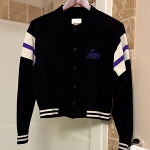 Sandro Black Cardigan with Silver Buttons size medium